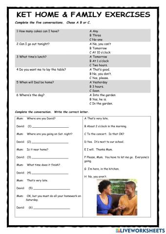 Home & Family KET exercises