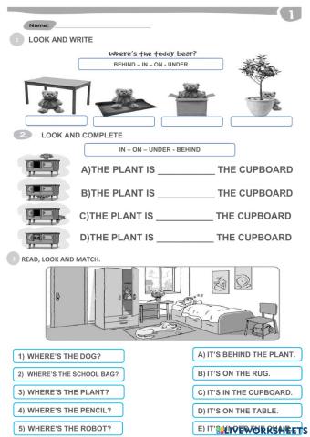 Prepositions of place