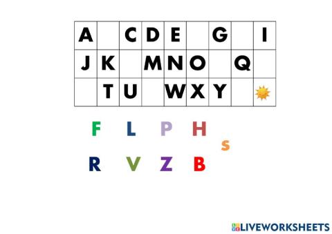 Organize o alfabeto