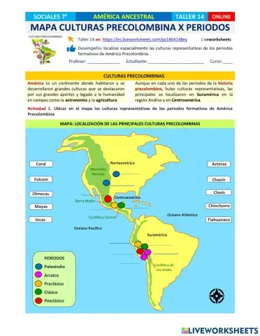 Mapa Culturas Precolombinas