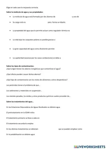 Contaminación del agua