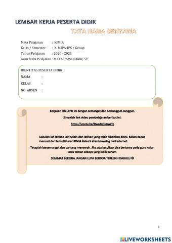 Tata Nama Senyawa Kimia