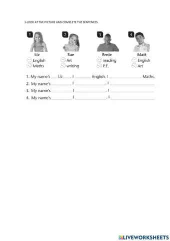 Likes and Dislikes-School Subjects