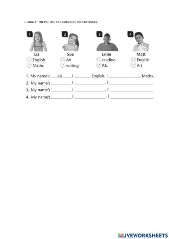 Likes and Dislikes-School Subjects