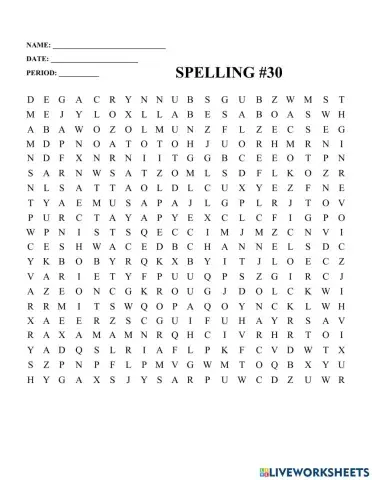 Word search -30
