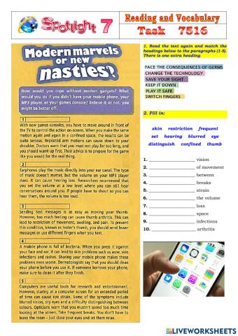 Spotlight 7 Task 7516