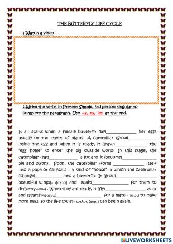 The butterfly lifecycle