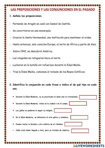Conjunciones y preposiciones