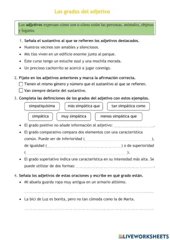 Grados del Adjetivo