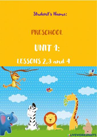 Unit 1 lessons 2,3,4