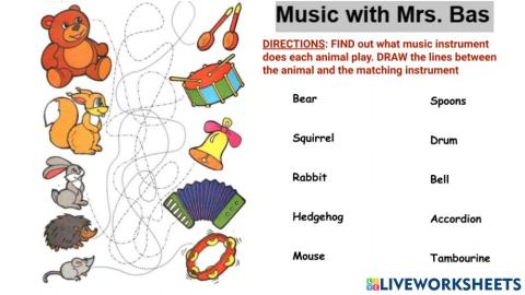 Animals & Music Instruments