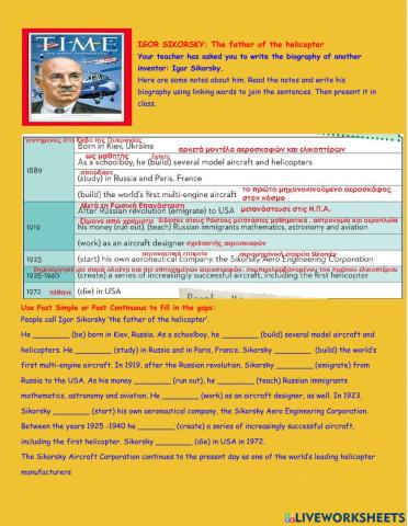 IGOR SIKORSKY: The father of the helicopter