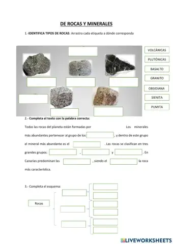 DE ROCAS Y MINERALES