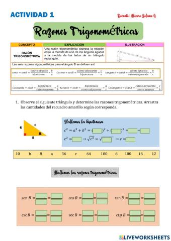 Razones trigonométricas