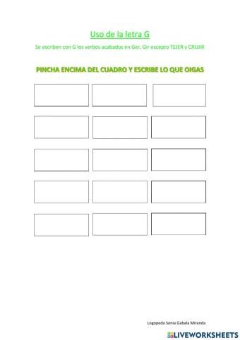 Verbos acabados en -ger, -gir