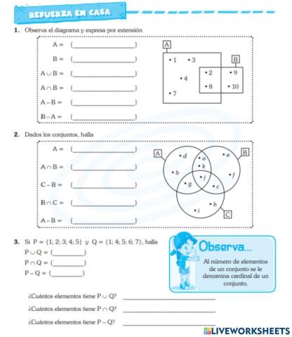 Operaciones con conjuntos