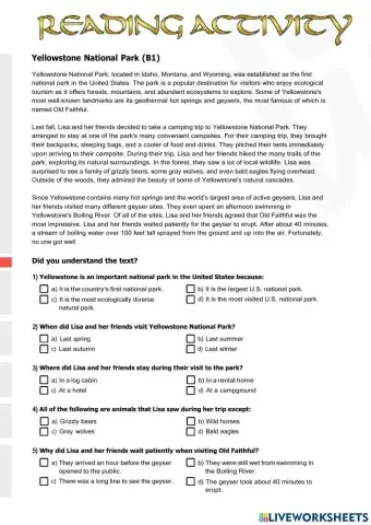 Yellowstone national park