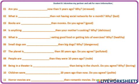 Interview: comparative B