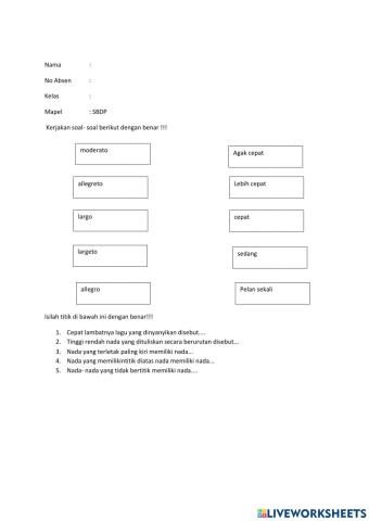 Lembar kerja peserta Didik mapel SBDP