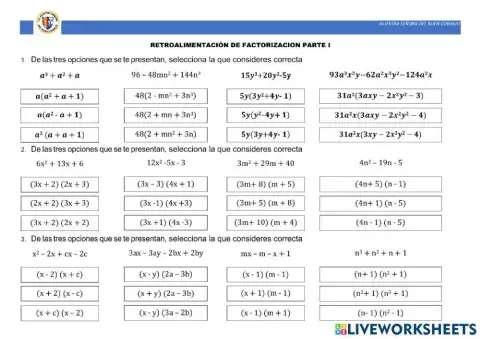 Factorización parte i