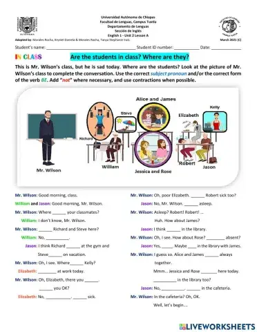 In class: Where are the students? - v3