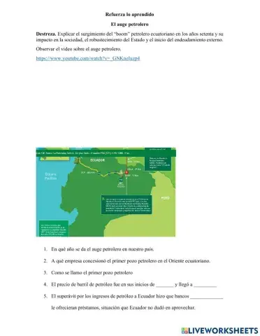 El auge petrolero en el Ecuador