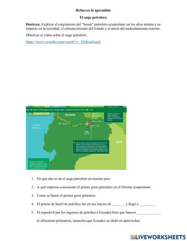 El auge petrolero en el Ecuador