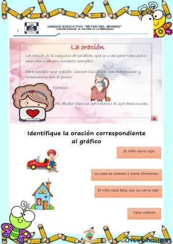 La oración gramatical (inducción)