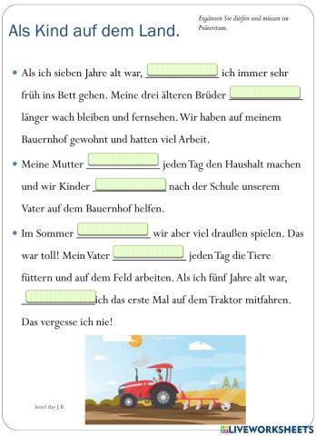 Dürfen und müssen im Präteritum