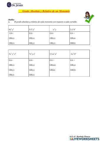 Grado absoluto y relativo