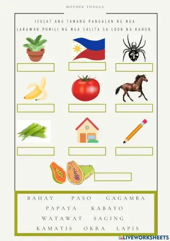 Pagbasa ng Mga salita