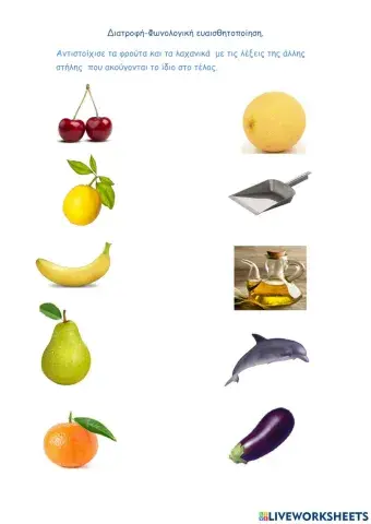 Διατροφή-φωνολογική ευαισθητοποίηση