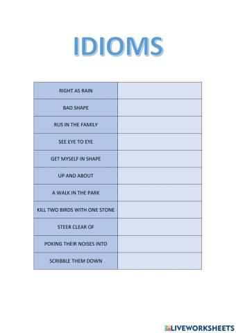 Idioms