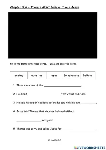 Thomas didn't believe