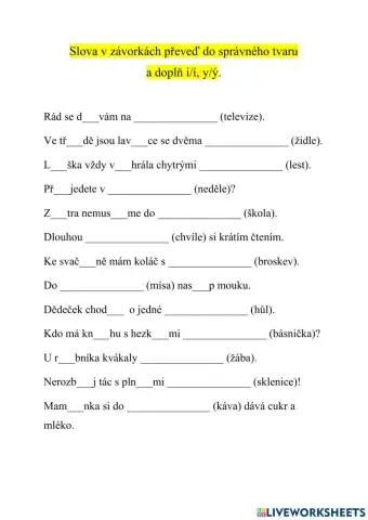 Podstatná jména rodu ženského