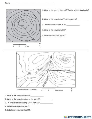 Topographic Maps Practice