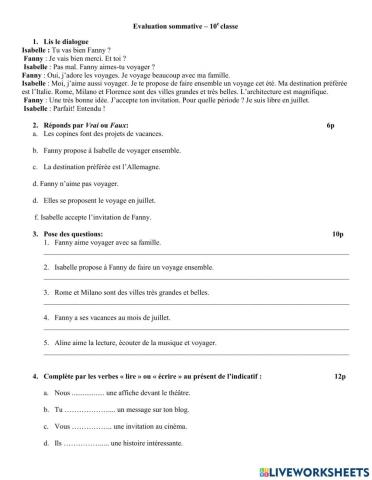 Evaluation sommative