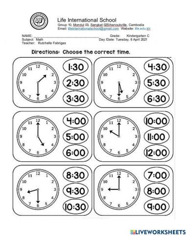 Let's read the clock