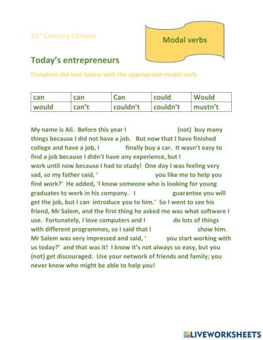 Today's entrepreneurs