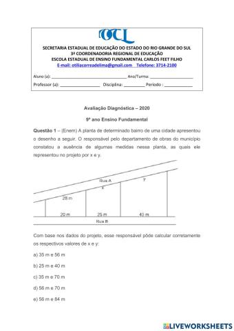 Avaliação Diagnóstica