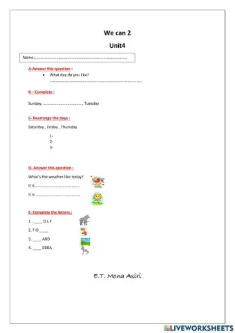 We can 2 unit4 revision