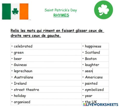 Saint Patrick's Day Rhymes