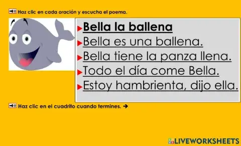 Bella la ballena: Escucha