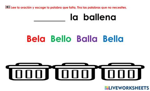 Bella la ballena: test 1