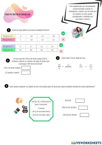 Proporcionalidad tema 7