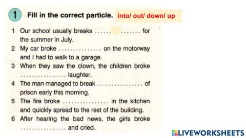 Phrasal verbs 1-3 (R-5)