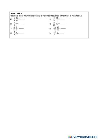 Repaso de fracciones (ejercicio 6)