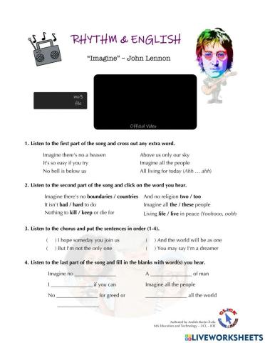 Song - Imagine (by John Lennon)