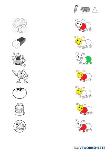 Raupe M-Wörter Dreieck