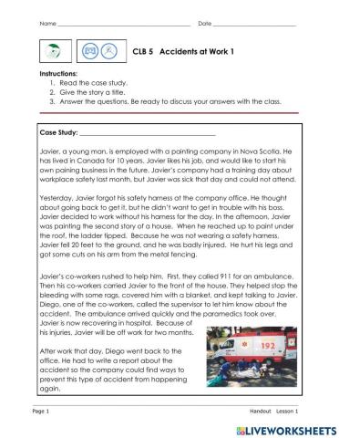 Accidents at Work - Reading